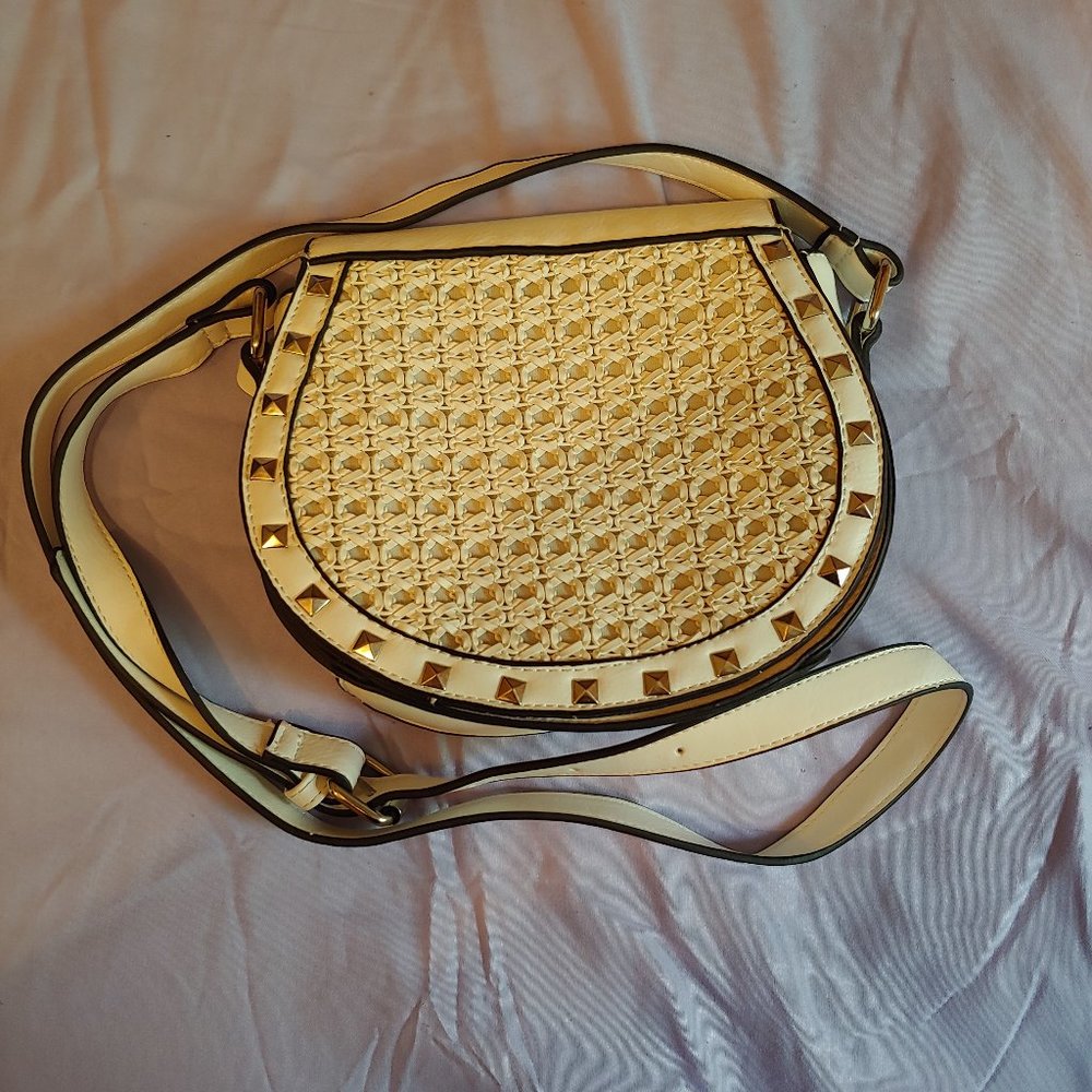 White Leather Crossbody Purse